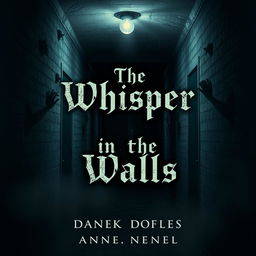 A chilling and suspenseful book cover for a horror novel titled 'The Whisper in the Walls'