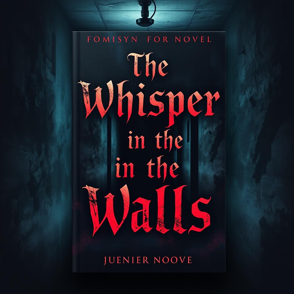 A chilling and suspenseful book cover for a horror novel titled 'The Whisper in the Walls'