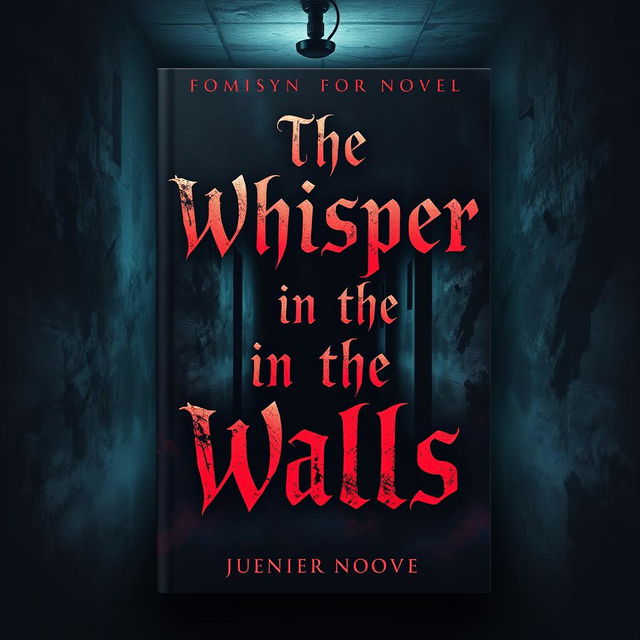 A chilling and suspenseful book cover for a horror novel titled 'The Whisper in the Walls'