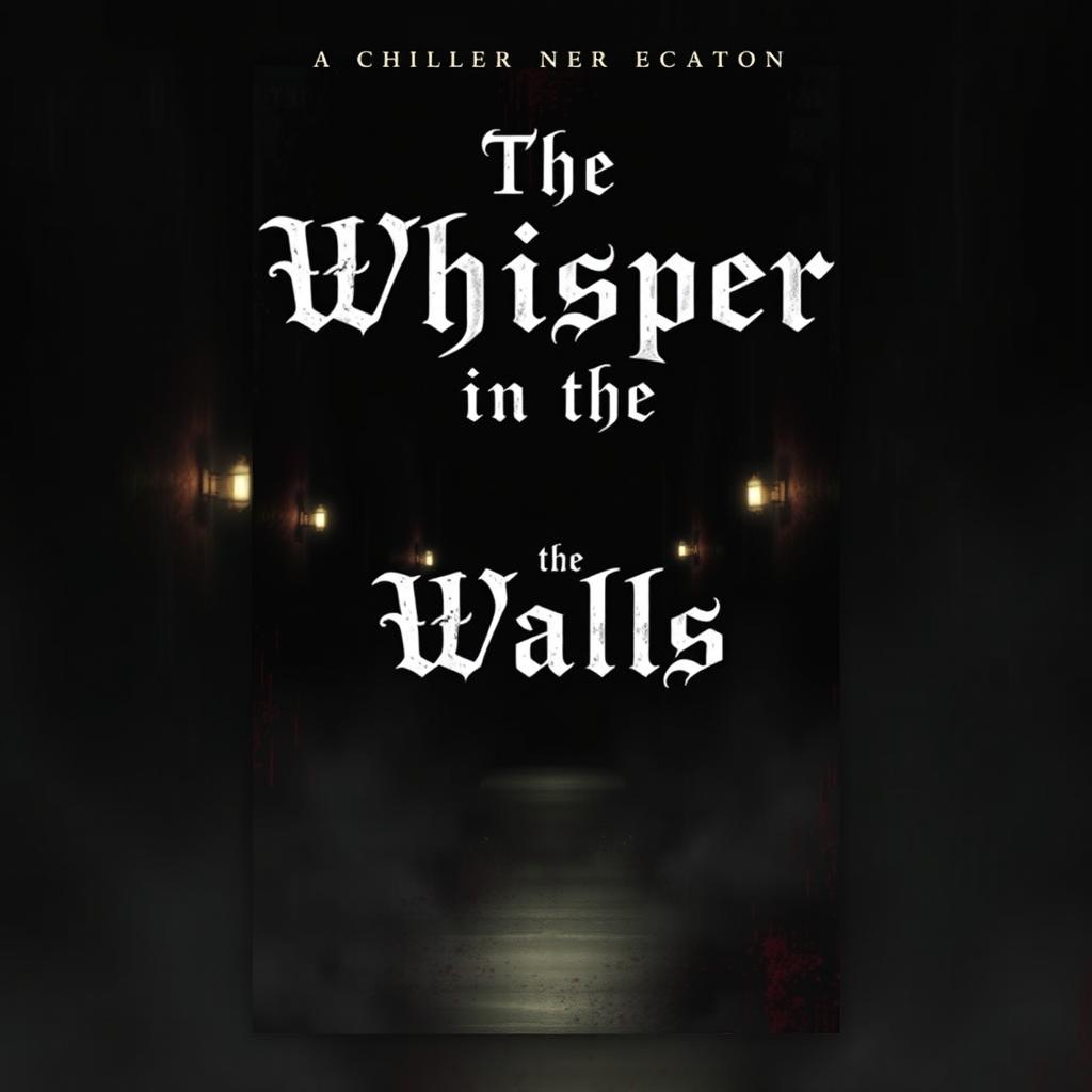 A chilling and suspenseful book cover for a horror novel titled 'The Whisper in the Walls'