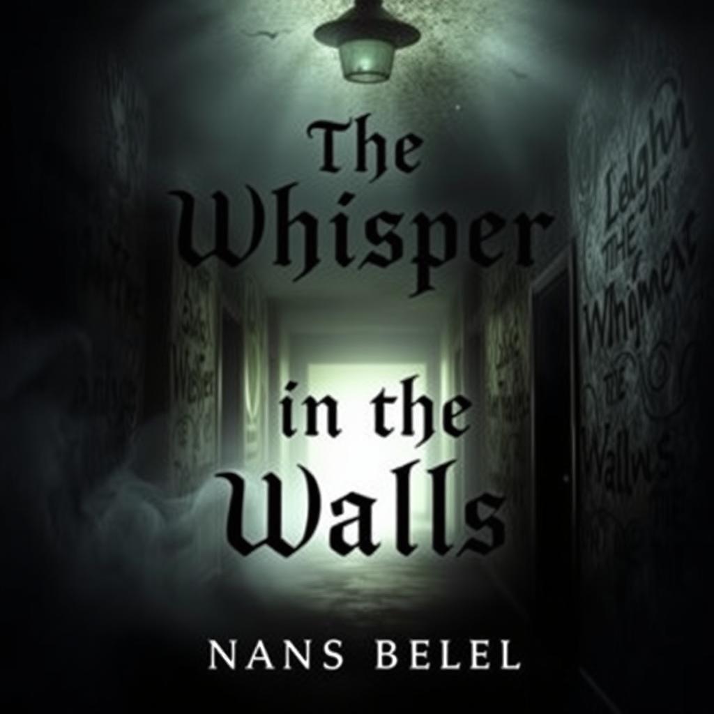 A chilling and suspenseful book cover for a horror novel titled 'The Whisper in the Walls'