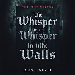 A chilling and suspenseful book cover for a horror novel titled 'The Whisper in the Walls'