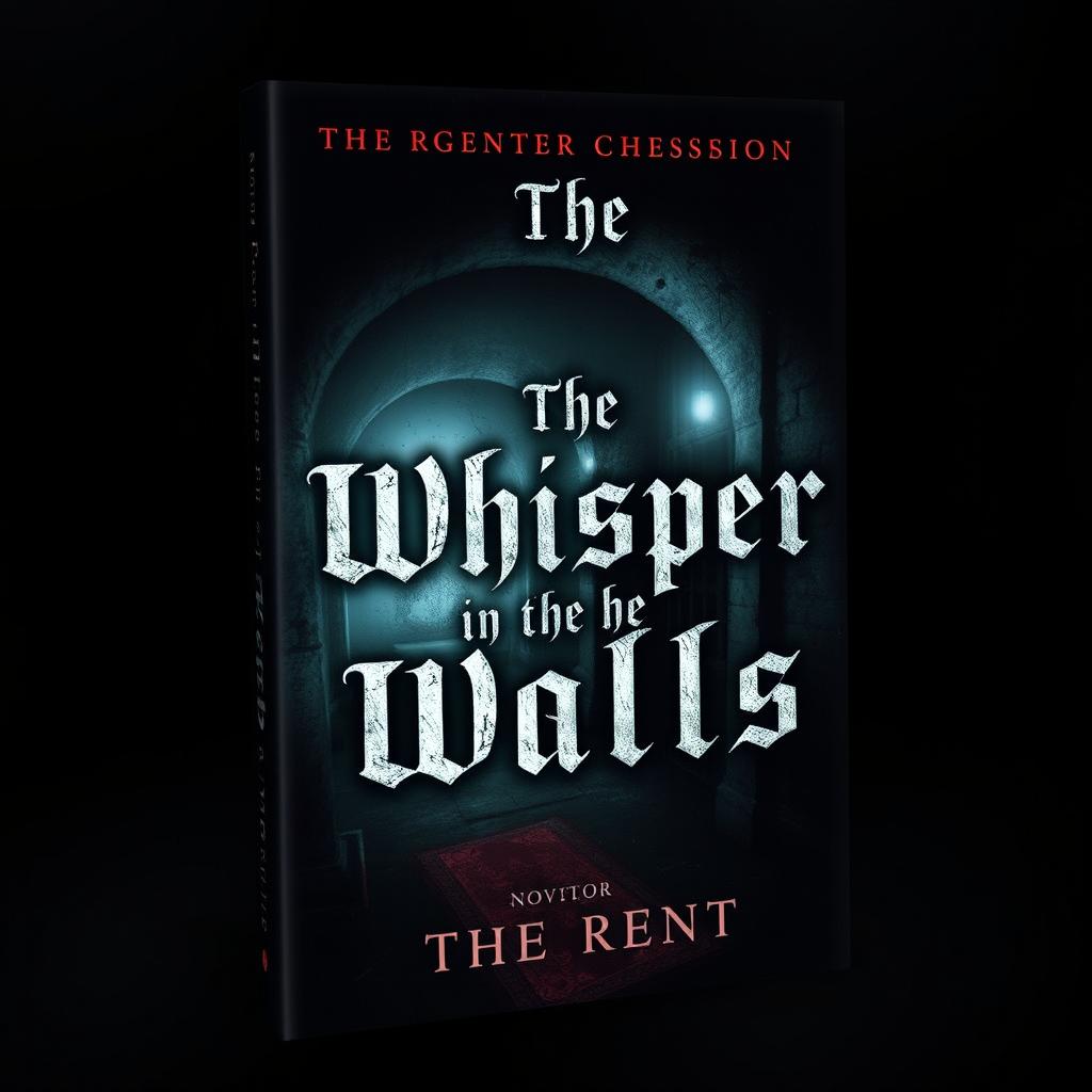 A chilling and suspenseful book cover for a horror novel titled 'The Whisper in the Walls'