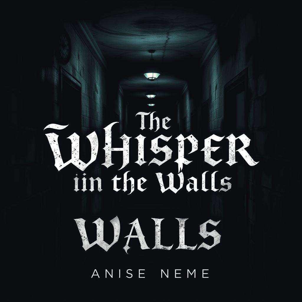 A chilling and suspenseful book cover for a horror novel titled 'The Whisper in the Walls'