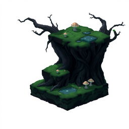 Create platform blocks for a 2D video game set in a dark forest