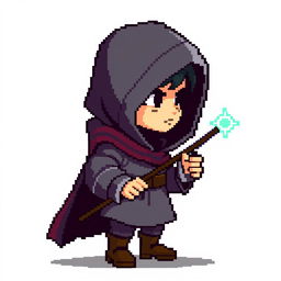 Create a pixel art character for the main protagonist of a 2D video game