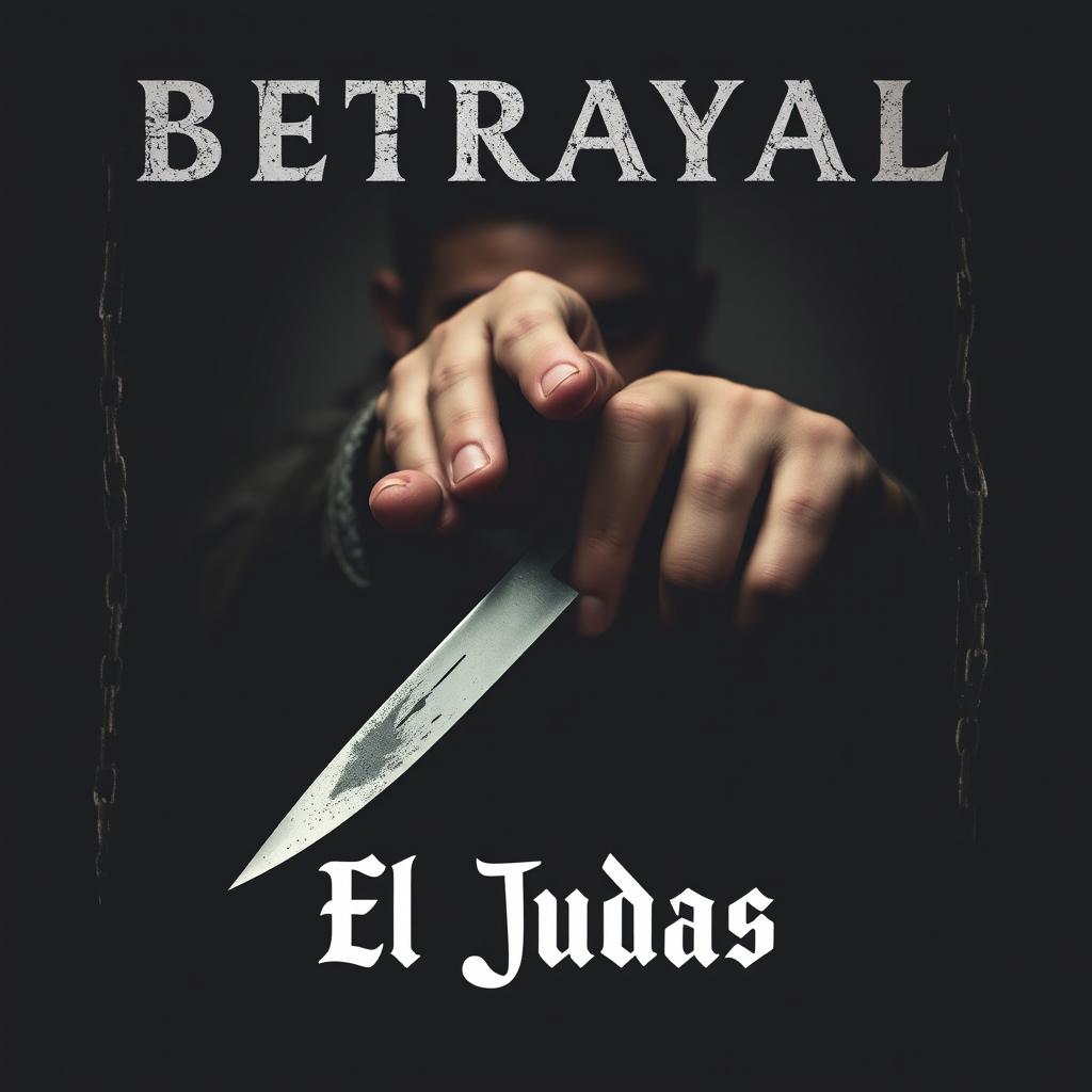 Create an album cover for a music track themed around betrayal