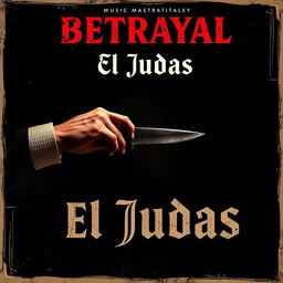 Create an album cover for a music track themed around betrayal