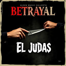 Create an album cover for a music track themed around betrayal