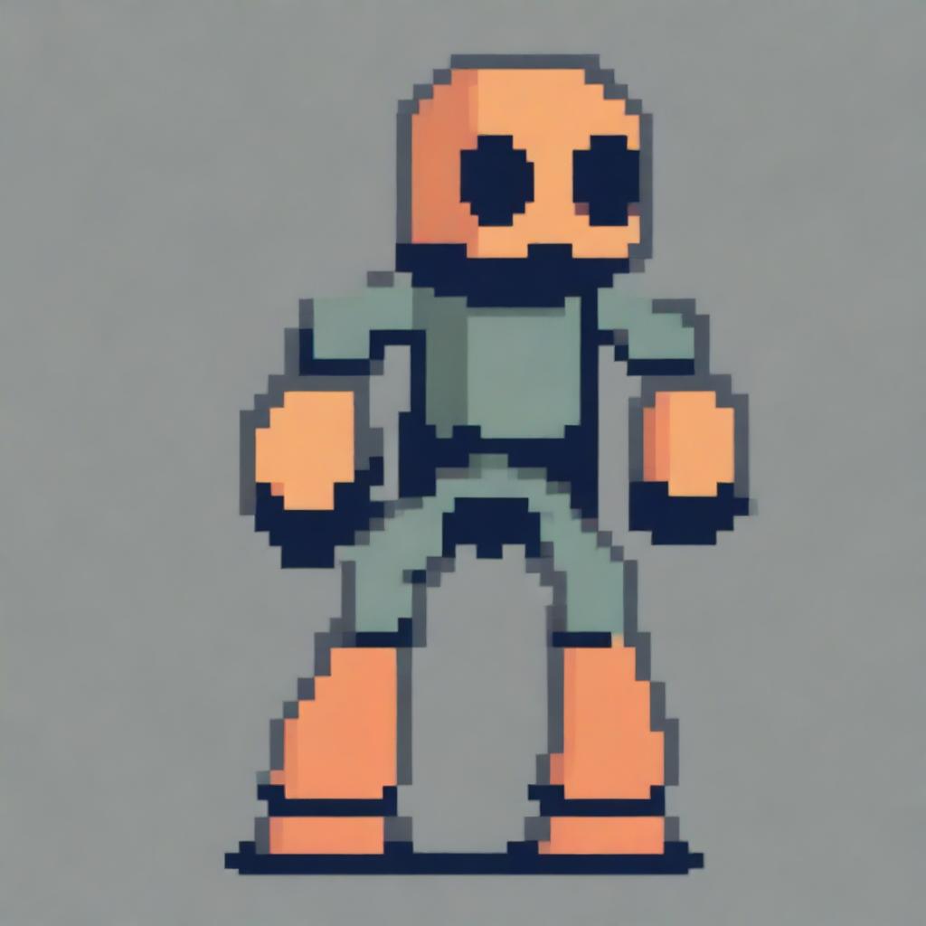 A very simple pixel art of an enemy for a 2D video game