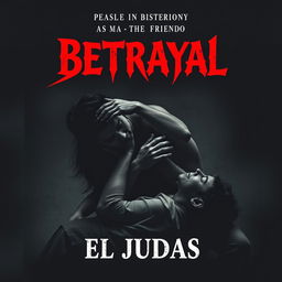 Create an album cover for a music track themed around betrayal and deceit