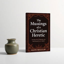 Create a book cover titled 'The Musings of a Christian Heretic' by Glenn Regular