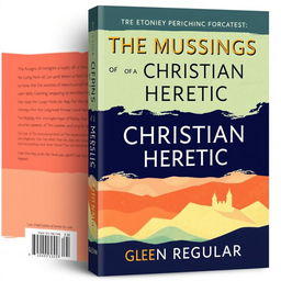 Create a book cover titled 'The Musings of a Christian Heretic' by Glenn Regular