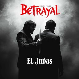 Create an album cover for a music track themed around betrayal and deceit