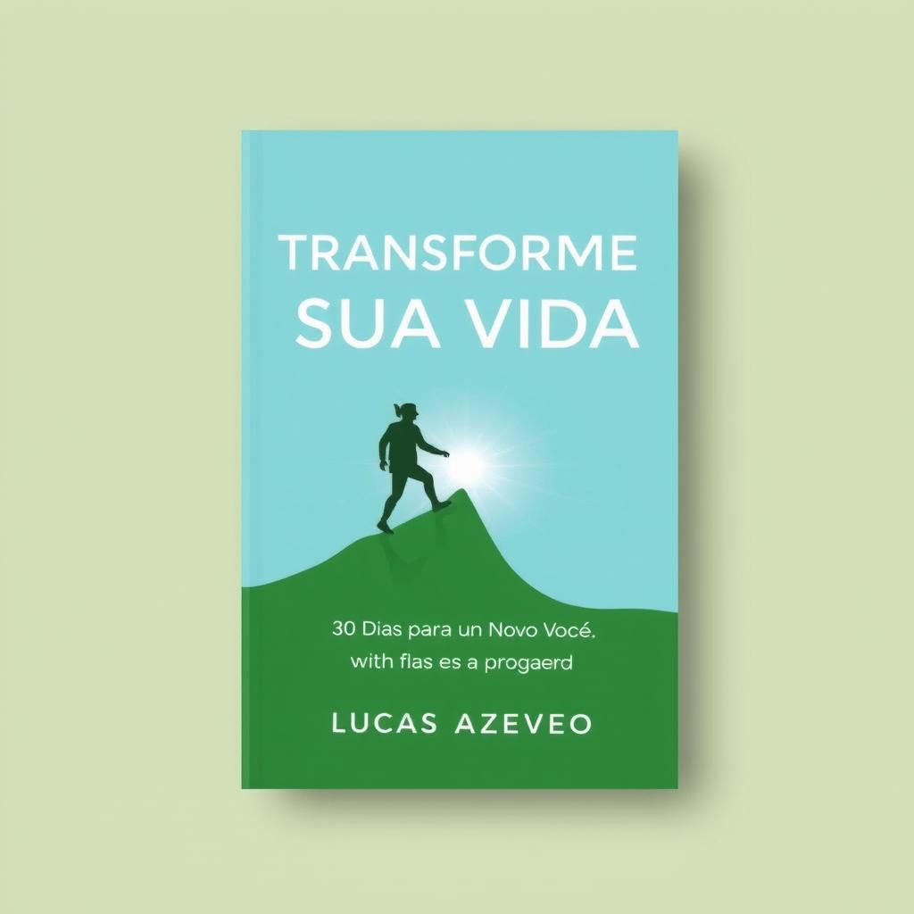 A capa do eBook 'Transforme Sua Vida: 30 Dias para um Novo Você' apresenta um design inspirador e minimalista