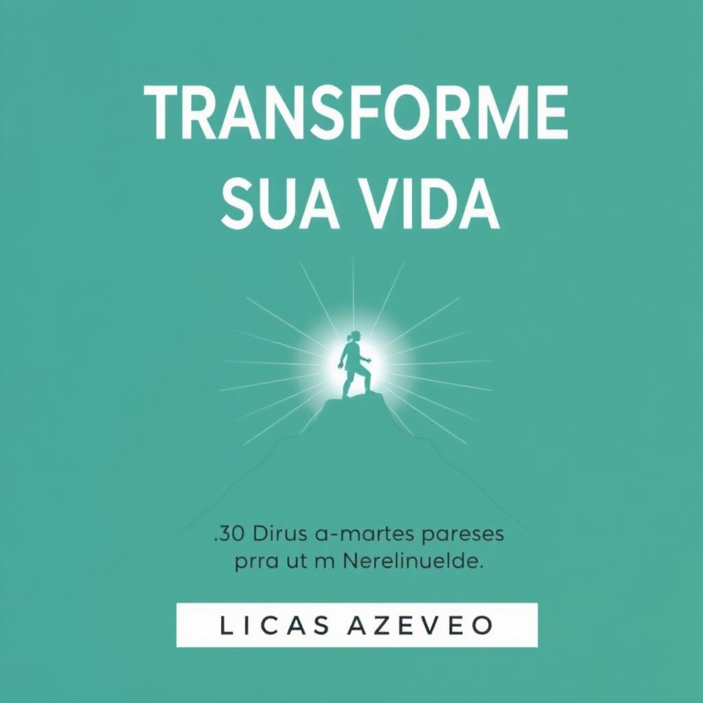 A capa do eBook 'Transforme Sua Vida: 30 Dias para um Novo Você' apresenta um design inspirador e minimalista