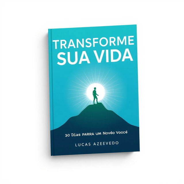 A capa do eBook 'Transforme Sua Vida: 30 Dias para um Novo Você' apresenta um design inspirador e minimalista