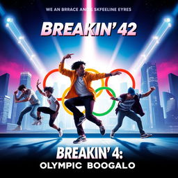 Create a vibrant movie poster for 'Breakin' 42: Olympic Boogaloo