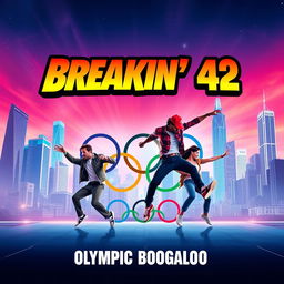 Create a vibrant movie poster for 'Breakin' 42: Olympic Boogaloo