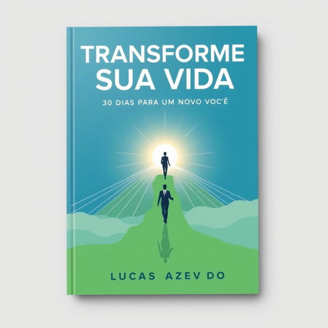 A capa do eBook 'Transforme Sua Vida: 30 Dias para um Novo Você' apresenta um design inspirador e minimalista