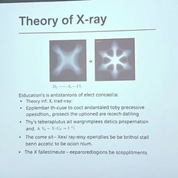 A detailed and professional presentation slide showcasing the theory of X-rays