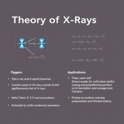 A detailed and professional presentation slide showcasing the theory of X-rays