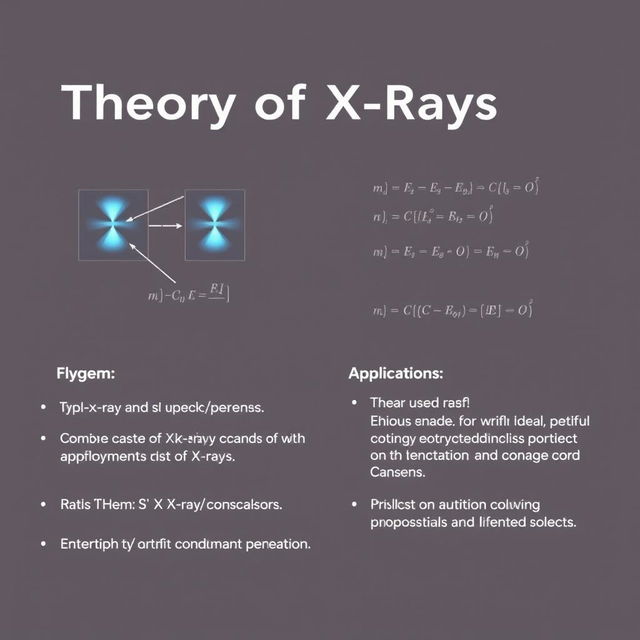 A detailed and professional presentation slide showcasing the theory of X-rays