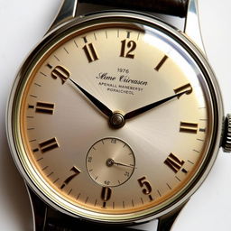 A 1950s vintage watch with chic engravings on the dial and casing