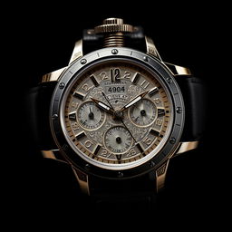 A 1940s mafia-inspired watch with intricate engravings and a bold, elegant design