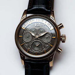 A 1940s mafia-inspired watch with intricate engravings and a bold, elegant design