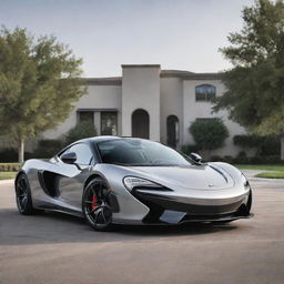 A sophisticated blend of the sleek, high-performance lines of a McLaren supercar and the classic, comfortable design of a Buick sedan.