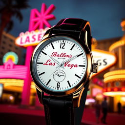 A vintage-inspired watch based on Las Vegas, capturing the glitz and glamour of the city's golden era