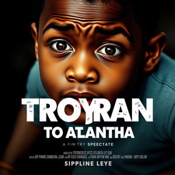 Create a movie poster for a film titled 'Troy Ran To Atlanta' directed by Spike Lee