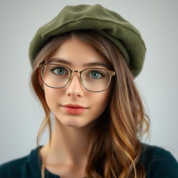 A portrait of a beautiful Polish young fifteen-year-old girl with a delicate and youthful face