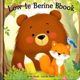 A book cover featuring a gentle-eyed brown bear, a golden-furred fox, and a small blue bird