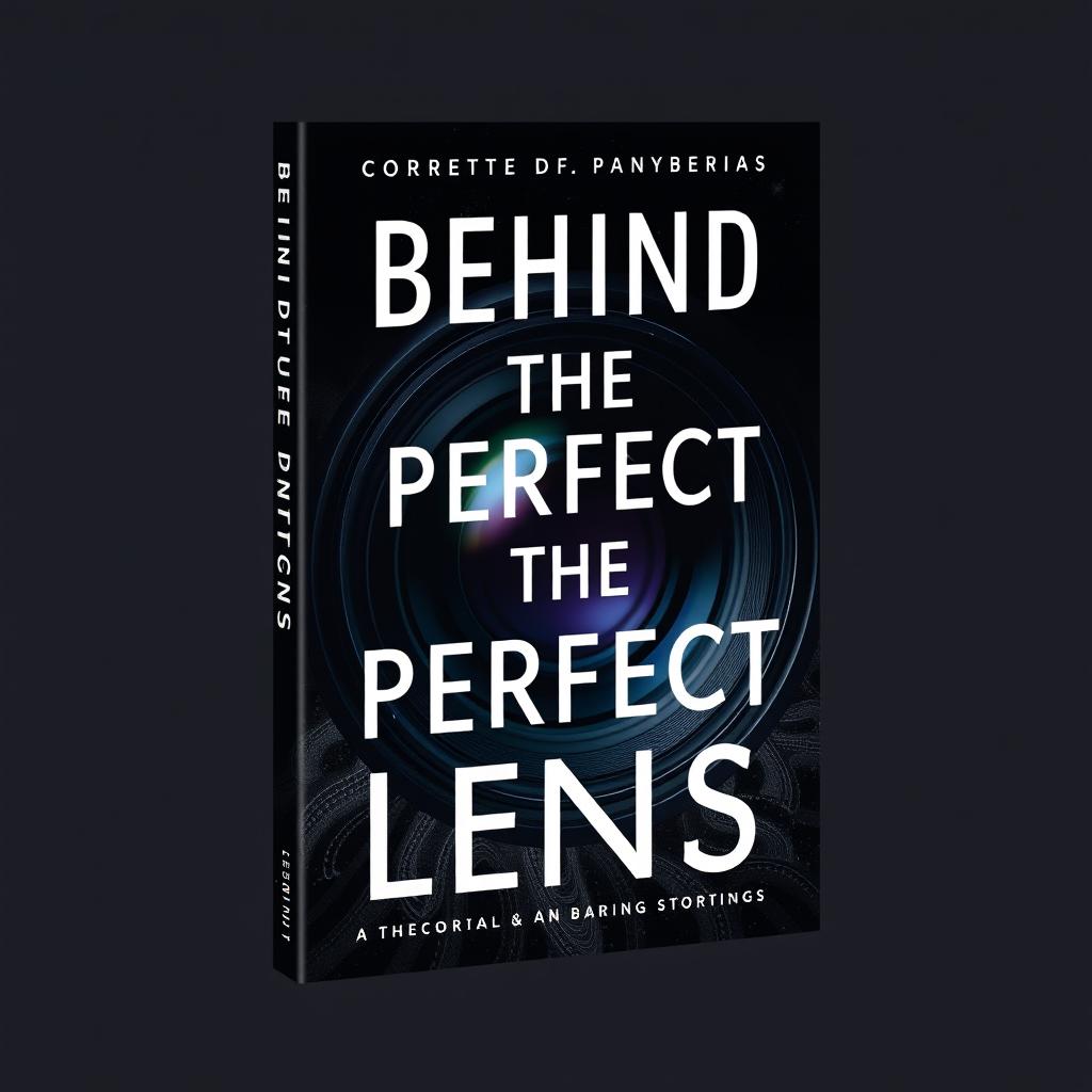 Create a book cover for a book titled 'Behind the Perfect Lens'