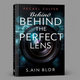 Create a book cover for a book titled 'Behind the Perfect Lens'