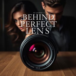 Create an e-book cover for a book titled 'Behind the Perfect Lens'