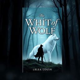 Create an e-book cover titled 'The White Wolf'