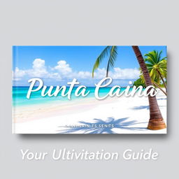 Create a horizontal book cover for a destination guide for Punta Cana