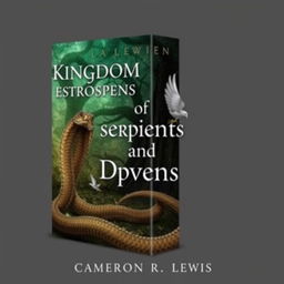 Create a book cover for a romantasy novel titled 'Kingdom of Serpents and Doves' by Cameron R