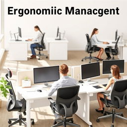 An image illustrating ergonomic risk management in the workplace