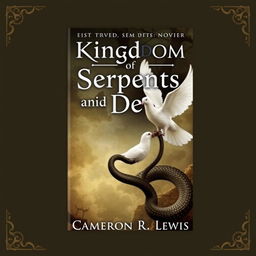 Create a book cover for a romantasy novel titled 'Kingdom of Serpents and Doves' by Cameron R