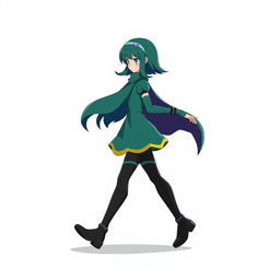 Create an 8-frame walking animation of female Byleth from Super Smash Bros