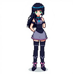 Create a 16-bit style image of female Byleth from Super Smash Bros