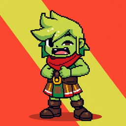 Create an 8-bit style image of Shulk from Super Smash Bros