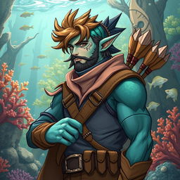 A detailed illustration of a male Triton Ranger