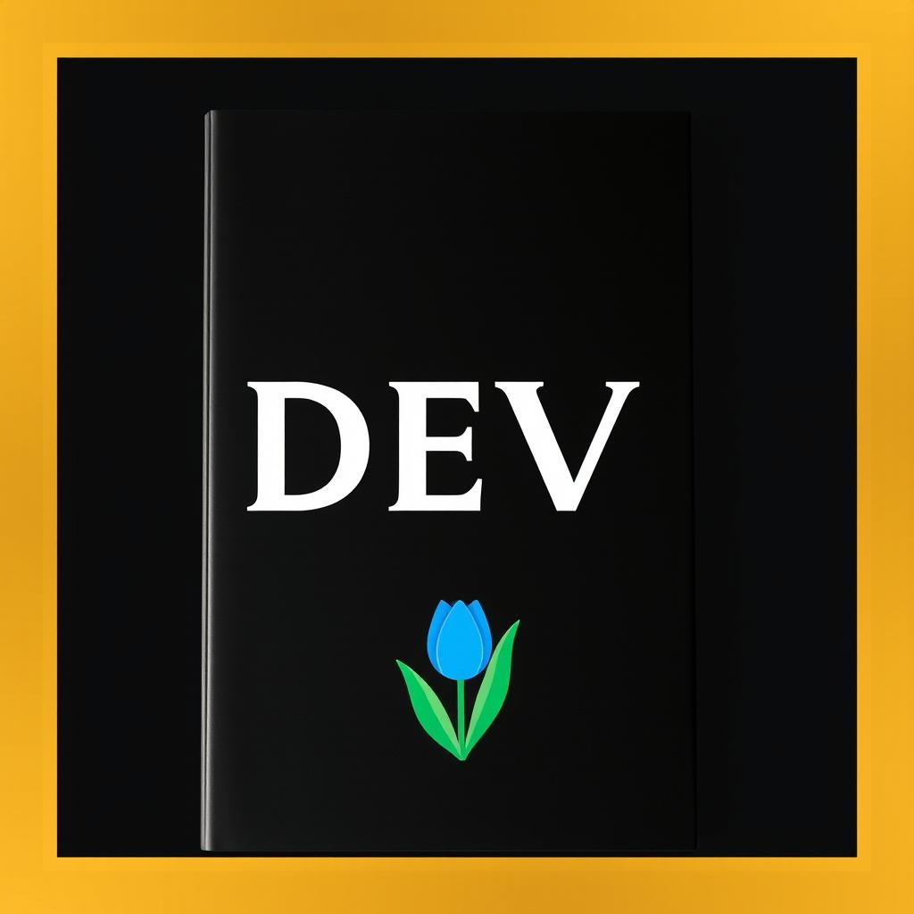 A black book cover with the title 'DEV' in bold letters