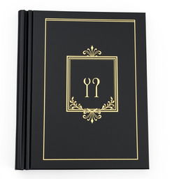 A black book cover with a wedding symbol in the center