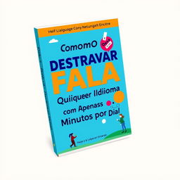 A book cover with the title 'Como Destravar a Fala em Qualquer Idioma com Apenas 5 Minutos por Dia'